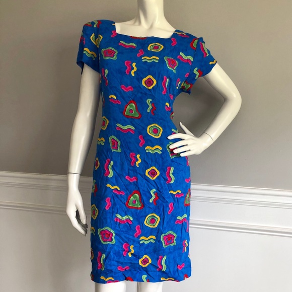Dresses & Skirts - Blue Frilly pattern dress by Jessica Howard